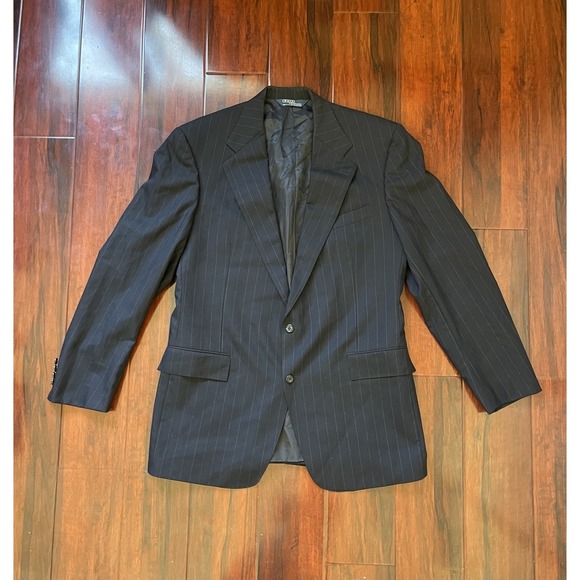 Polo Ralph Lauren Other - Polo Ralph Lauren Vintage 80s Unionmade USA Gray Pinstripe Blazer Jacket